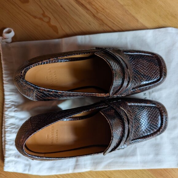 Jessie Loafers - Brown Python Print - Picture 3 of 7